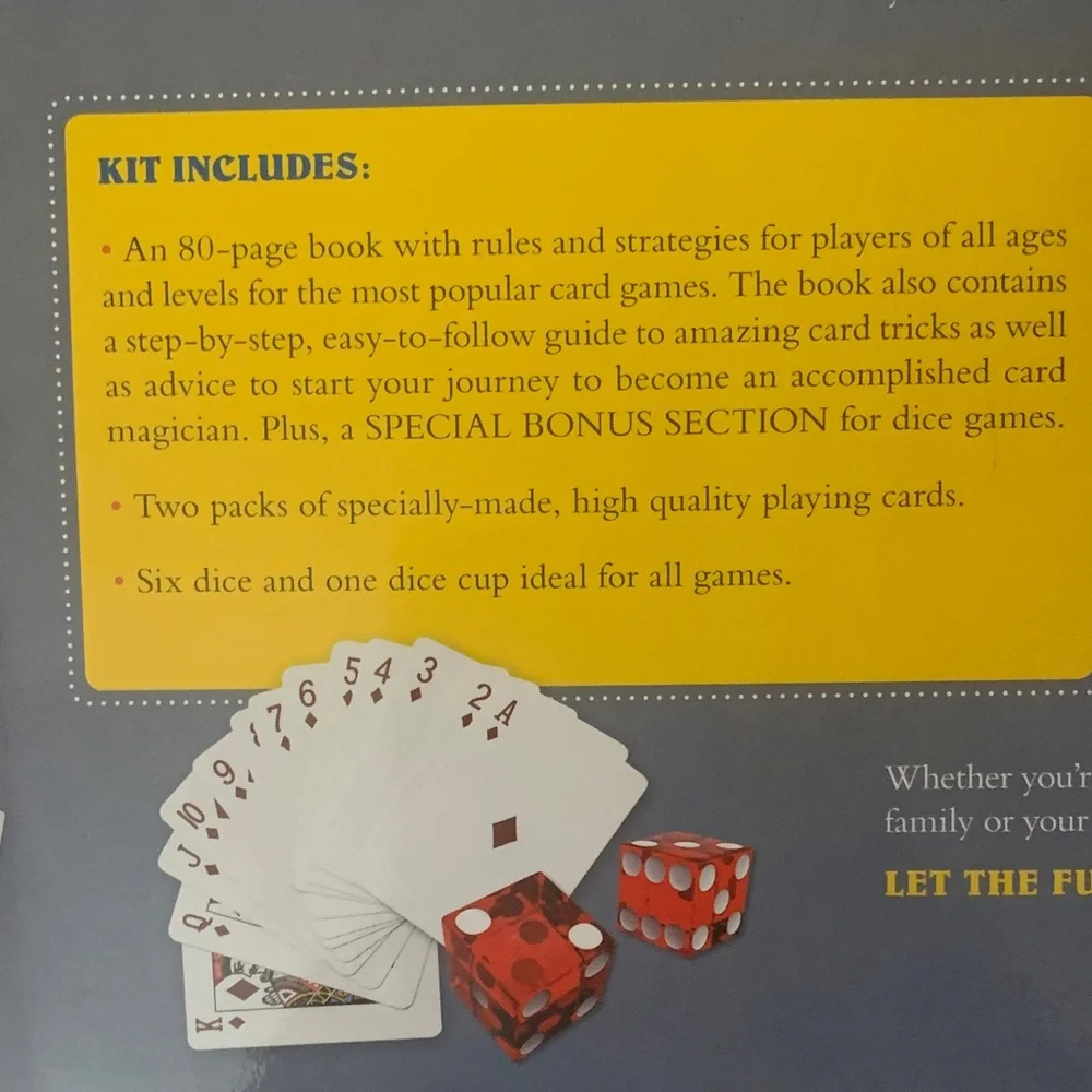 NIB Tricks Set / Card Games with 80-page Fully-Illustrated Book